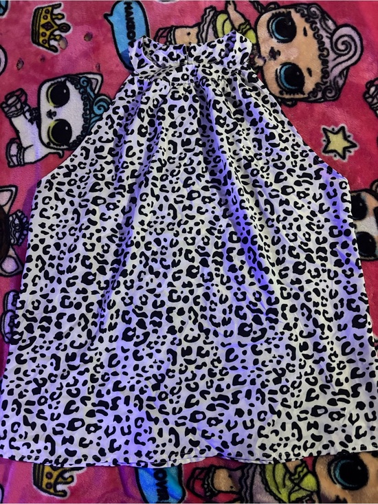 SHEIN Tops - SHEIN Black and White Leopard Print Halter top